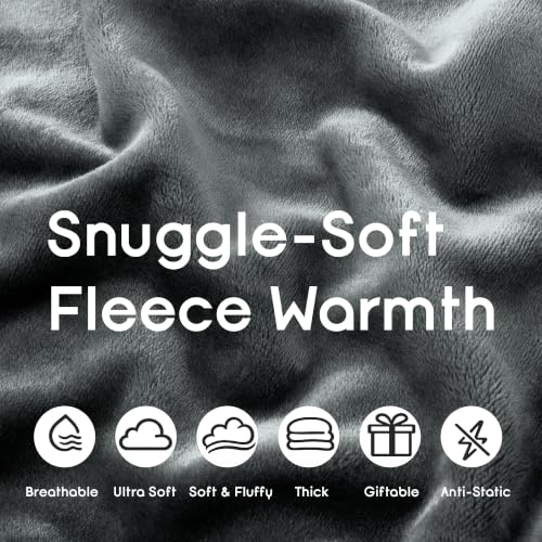 MOONLIGHT20015 Twin Fleece Blanket 60x80 Guest Bedroom Grey by MOONLIGHT20015 - Used condition - Image 3