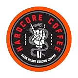 Hardcore Single Serve Coffee Pods for Keurig K Cup Brewers, High Caffeine, Strong Roast, 10 Count