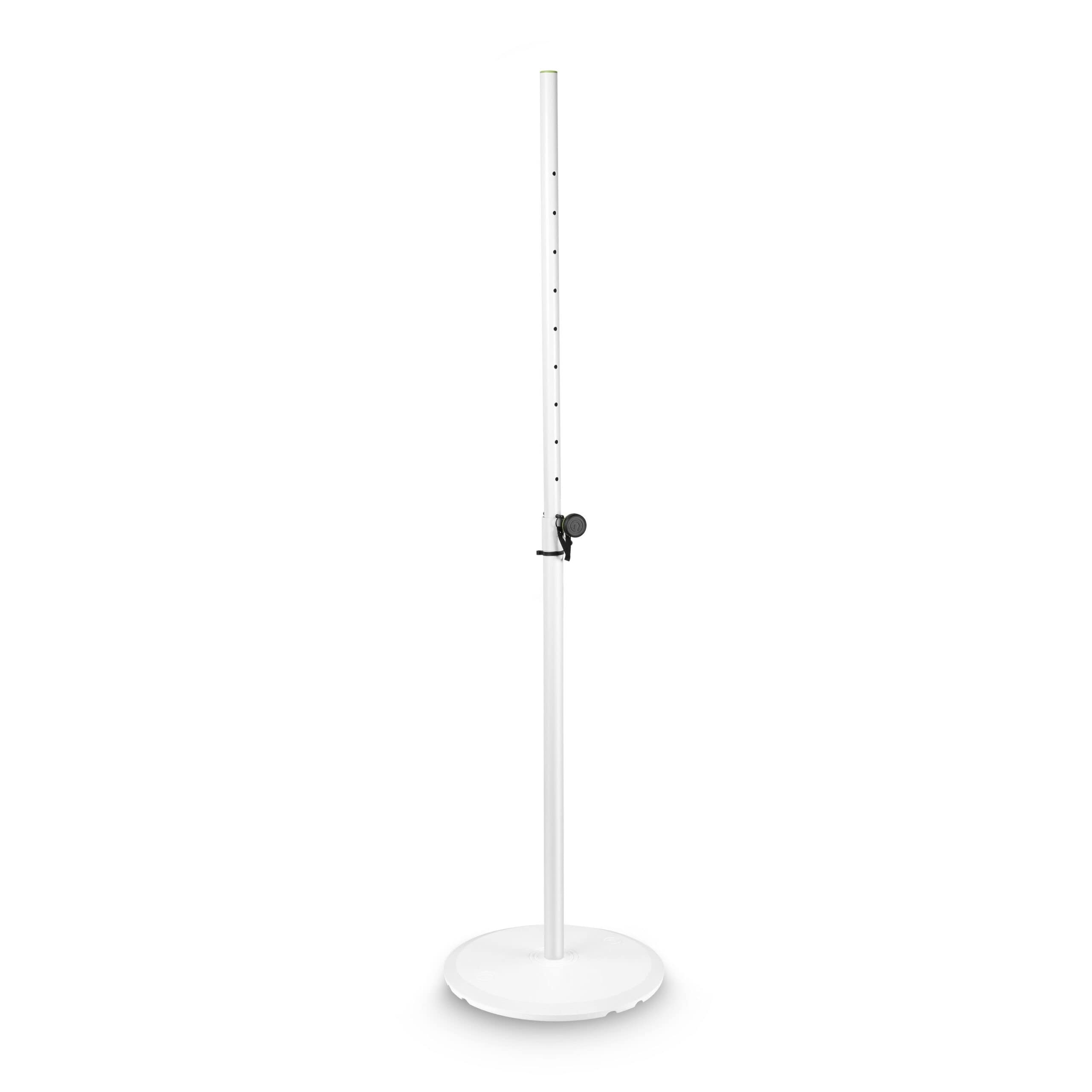 Gravity SSP WB SET 1 W - Soporte de altavoz con base y placa de peso de hierro fundido, blanco