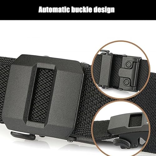 Exteriorm-U Belt, Nylon Ratchet Belt, Men's Woven Waist Tactical Belts, with Adjustable Release Buckle for Outdoor, Hiking3