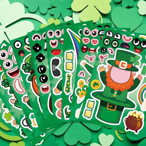 27-Sheets-St-Patricks-Day-Stickers-for-Kids-Toddlers-Make-a-Face-Stickers-Saint-Patrick-Irish-Stickers-Make-Your-Own-Stickers-St-Patricks-Day-Craft-Party-Favor-Decorations