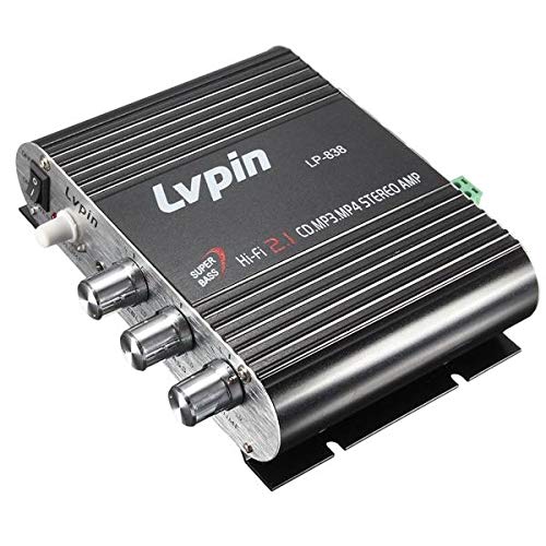 PassBeauty Lvpin LP-838 Car Home Mini Hi-Fi Stereo Amplifier Booster Radio MP3 Super Bass 200W 2.1ch 12V