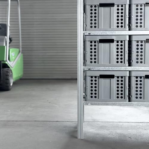 Clax® crate | folding box | basket | 48 qt (12 gal) | grey - Image 7