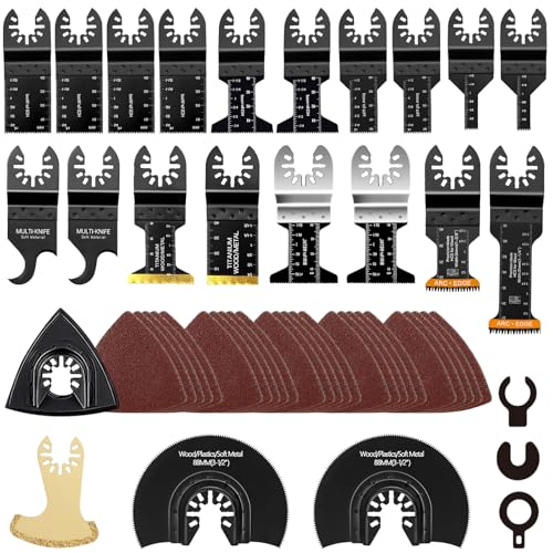 xoermioy 50 PCS Universal Oscillating Blade Kit