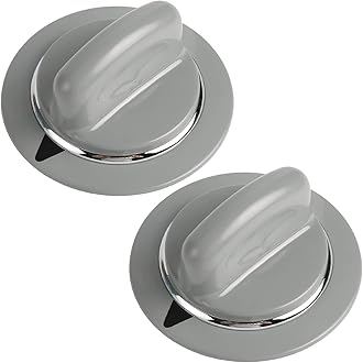 GE WE1M964 Timer Control Knob with Reinforced Metal Ring by Seentech- Exact for General Electric Dryer - Replaces: AP4980845 PS3487132 1811122 (Pack 2)