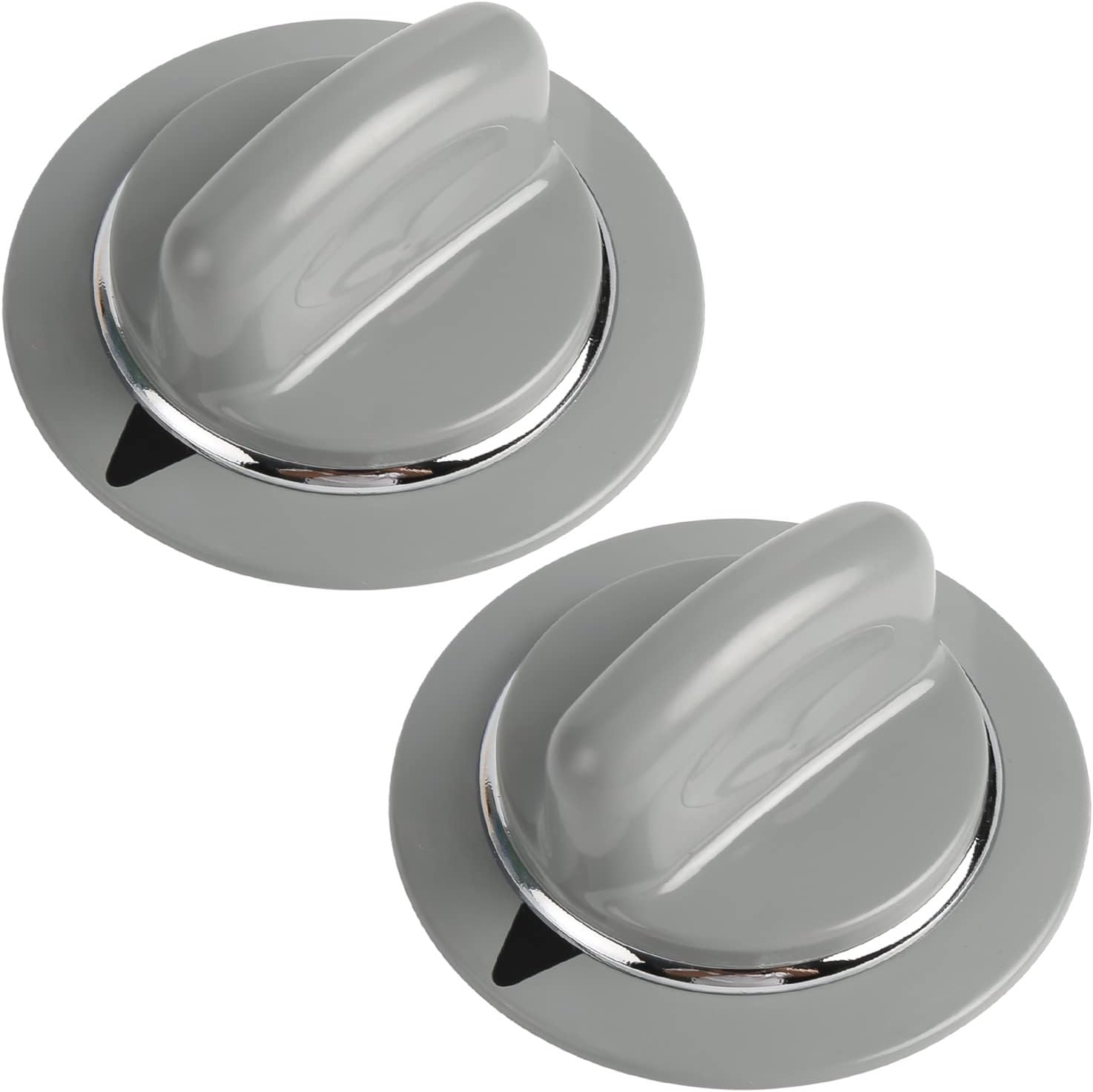 GE WE1M964 Timer Control Knob with Reinforced Metal Ring by Seentech- Exact for General Electric Dryer - Replaces: AP4980845 PS3487132 1811122 (Pack 2)