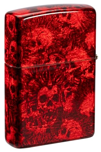 Encendedor Zippo Red Punk Skulls 46094 miniatura 2