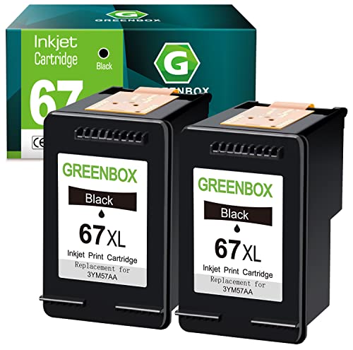Cartouche HP 67XL noire GREENBOX encre remanufacturée pour DeskJet 2732 Envy 6052 Plus 4155