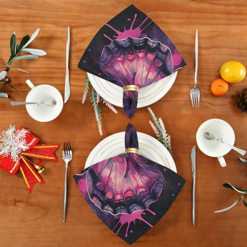 Servilletas de Tela Mariposa Acuarela Morado Paquete 6 miniatura 5