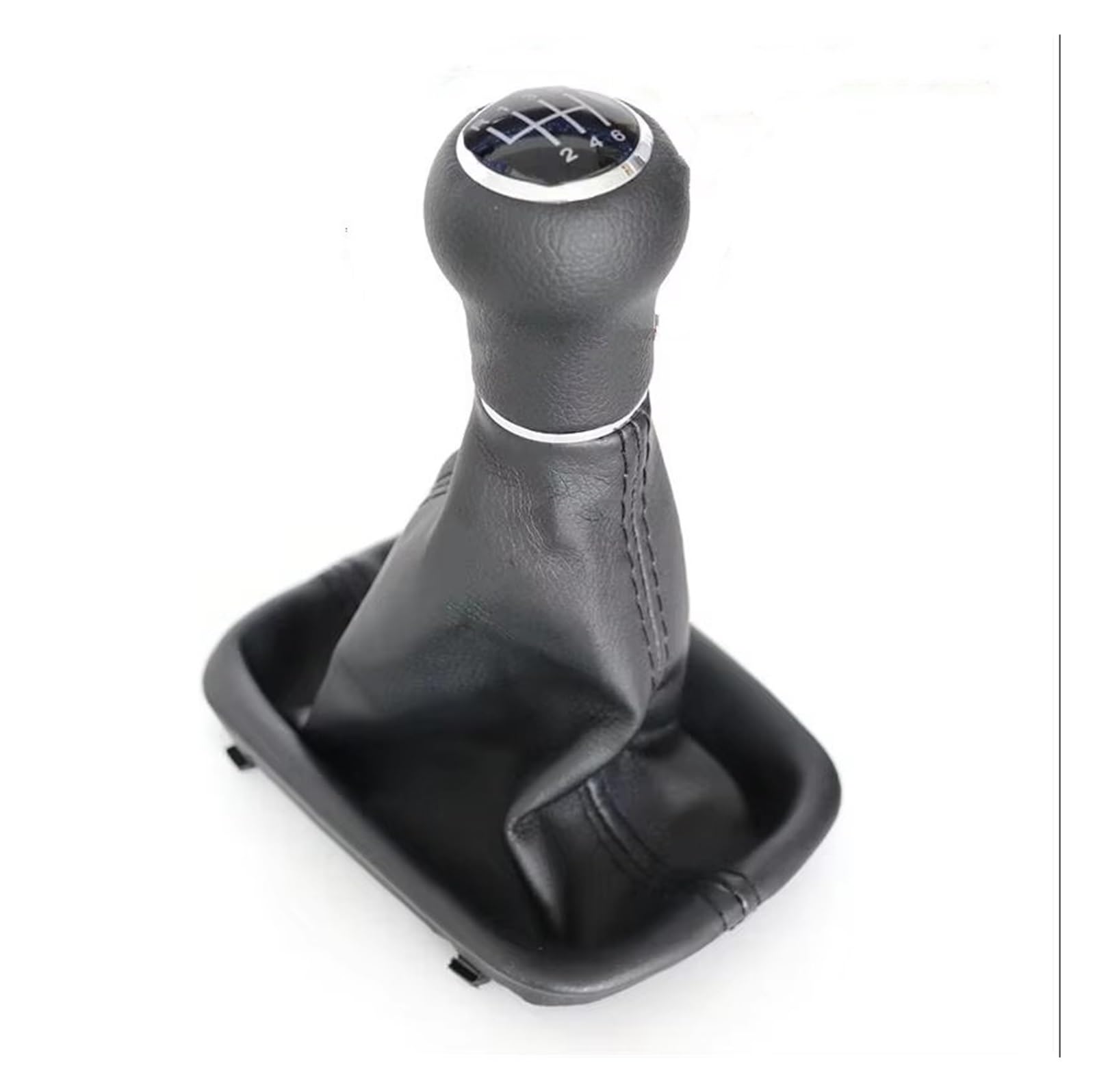Ouvecr Leather 6-Speed Car Shift Gear Knob Handle For A6 C5 1997-2001 4B0711141aj 4B0711141al Gear Shift Knob Shifter Gearstick Lever Change With Gaiter Boot Cover Gear Shift Cover(Leather 6-Speed)