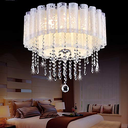 Plafonnier cristal dimmable à 3 couleurs de lumière pour chambre