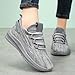 Armadillo - Aerion Shoes for Women Men, Hands Free and Supportive Walking Shoes with Cloud Cushion Sole, Wide Toe Lightweight Mesh Slip On Running Shoe Comfort Nurses Breathable Fashion Sneakers Grey