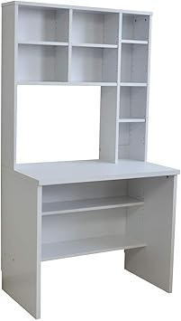 Amazon.co.jp: 学習机 パソコンデスク ハイデスク 書棚付 ユニット ...