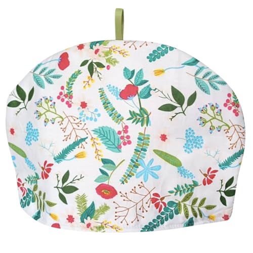 Image of Vintage Tea Cozies, Nature Cotton Tea Pot Warmer, Teapot Dust Proof Insulated Covers Tea Kettle Quilt for Kitchen Home Table Hotel Tea Party Restaurant (Cherry 2)