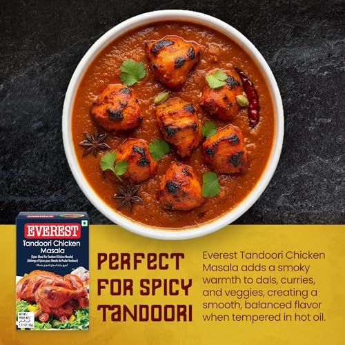 Everest Chicken Tandoori Masala Powder 100g | Indian Tikka Seasoning Spice Mix For Chicken Cooking, Grilling, Curry Marinade, Dals and More | Tandoori Paste Alternative | India’s No.1 Spice Brand