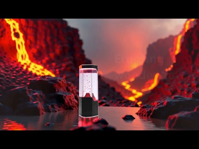 Lightahead® LED Volcano Lamp Red Lava Erupting Mini Led Lit Water