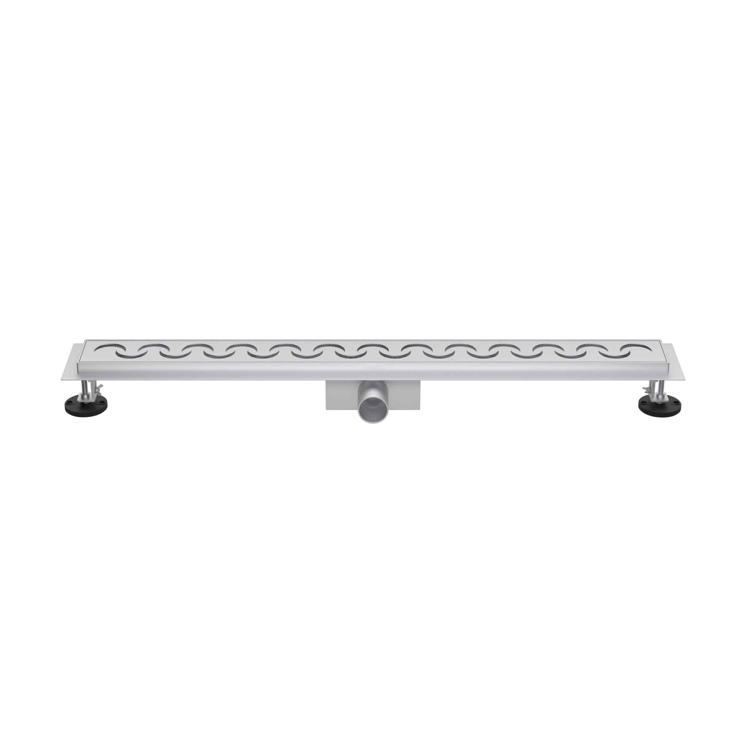 AQUAUNO - Canaleta de ducha de acero inoxidable de 60 cm – Desagüe lineal de acero inoxidable AISI 304 con cubierta de acero inoxidable, tapón de olor extraíble para la ducha en el suelo
