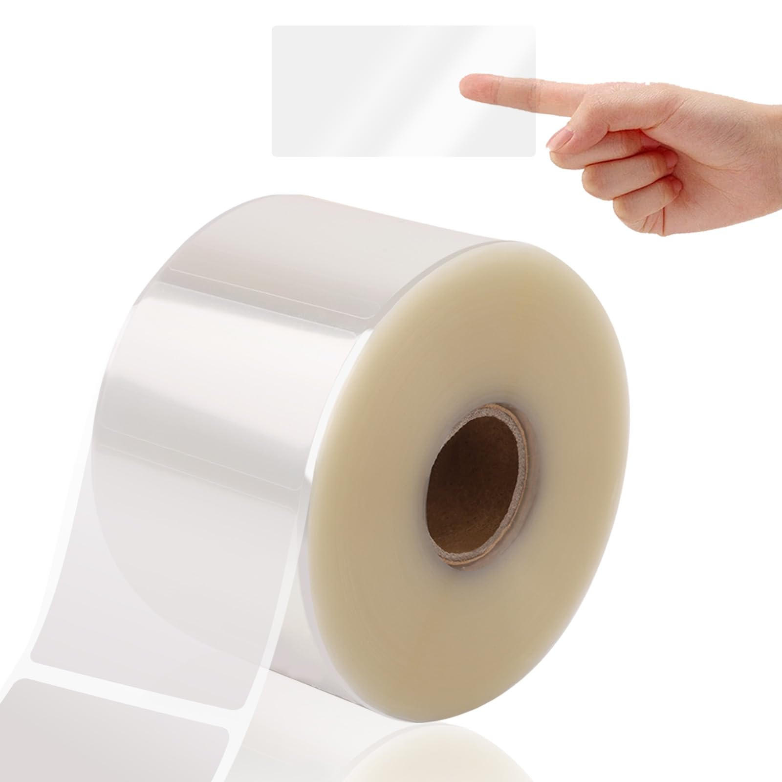 Lot de 500 autocollants transparents pour étiquettes, 10,2 x 5,1 cm, imperméables, transparents pour bureau, bibliothèque, laboratoire, protection par code