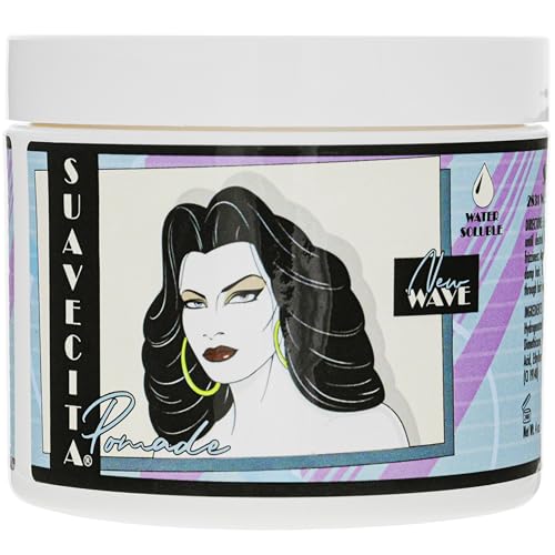 Suavecita Pomade for Women 4 oz Can - Medium Hold High Shine Water Based Wax Like Flake Free - All Day Hair Free Gel Hairstyles Easy to Wash Off - New Wave Edition