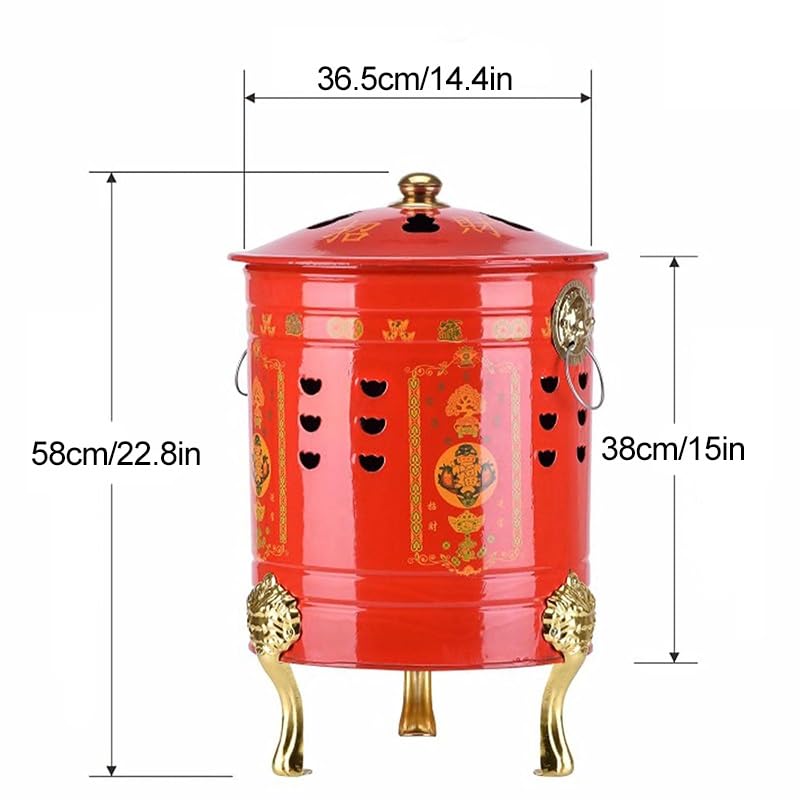 Jaula for Incendios, Incinerador al Aire Libre, Barril Quemado de Tesoros de Papel, Incinerador de Jardín, Incinerador de Acero Inoxidable(Medium)