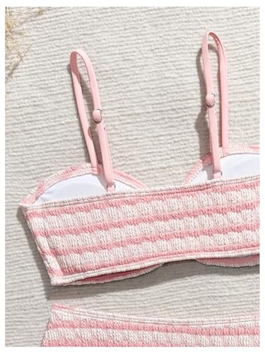 Image of RoseSeek Girl's 2 Piece Padded Bathing Suit Wireless Starfish Swimsuit Spaghetti Strap Vacation Beachwear Set