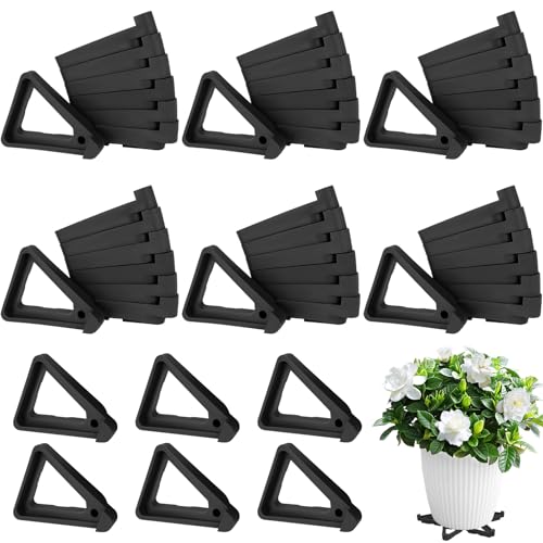 48 Pezzi Piedini Vasi Fiori Triangolo, Cremagliera Alzata Piante Invisibili,