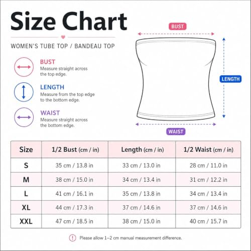 SHEnshg Haut bandeau tube sans bretelles avec soutien-gorge intégré, imprimé Sunkissed, Noir , XXL – vue 5
