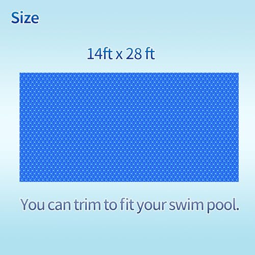 Blue Solar Pool Cover – 14x28 FT Rectangle Solar Blanket with Bubbles for Inground Ground Pools – 12 mil Maximize Thermal Retention, Reduce Evaporation, and Extend Swimming Season by Furnishh - Image 3