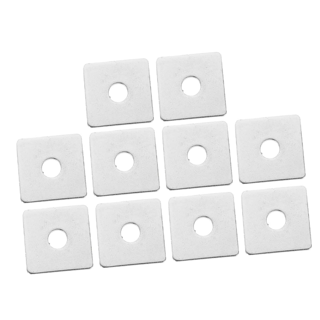 STOBAZA 2sets Squares Washers Flatwashers Stainless Steel Square Washers for Construction 10pcs*2