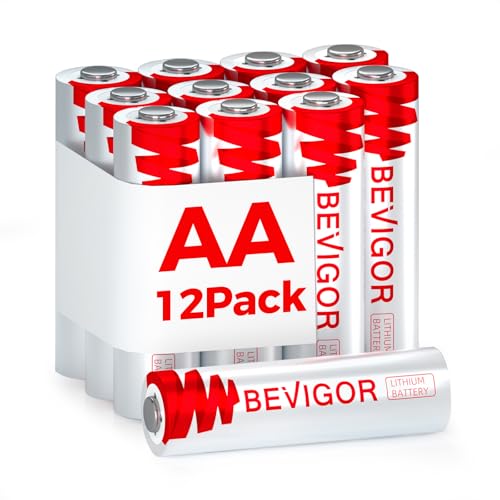 Piles AA Lithium 1.5V haute capacité longue durée pour matériel domestique pack 12