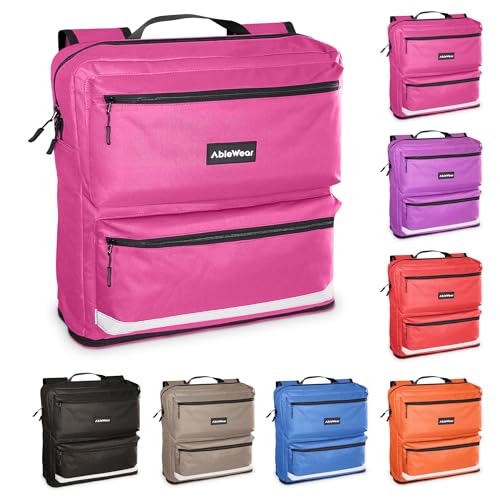 AbleWear Mobility Scooter Bag Pink | Mobility Scooter Accessories | Expandable Storage | Disability Aids | Scooter Bag | Electric Mobility Scooter Bag | Bag for Mobility Scooter