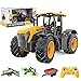 TRCS JCB Fastrac Trattore, 1/16 2.4 G, veicolo da costruzione radiocomandato arancione con luce, accessori per la tecnica dell'automobile e dei trattori, giocattolo per bambini e adulti