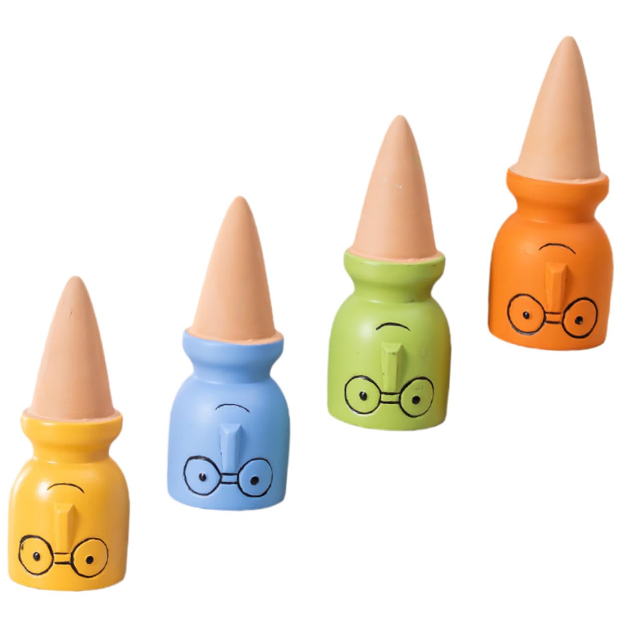 IWOWHERO 4Pcs Self Watering Automatic Stakes Cute Cartoon Design Plant Watering Device for Use Efficient Drip Irrigation Tool for Healthy Plants and Easy Care