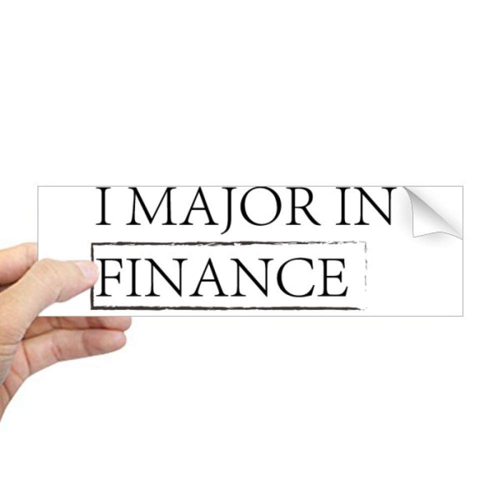 Autocollant de fenêtre I Major In Finance pour décoration de bureau et cabinet