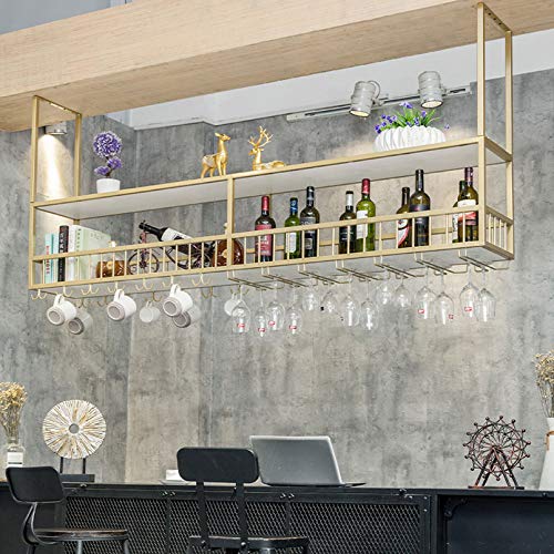 Casier à bouteilles de vin mural doré pour optimiser les petits espaces - 6