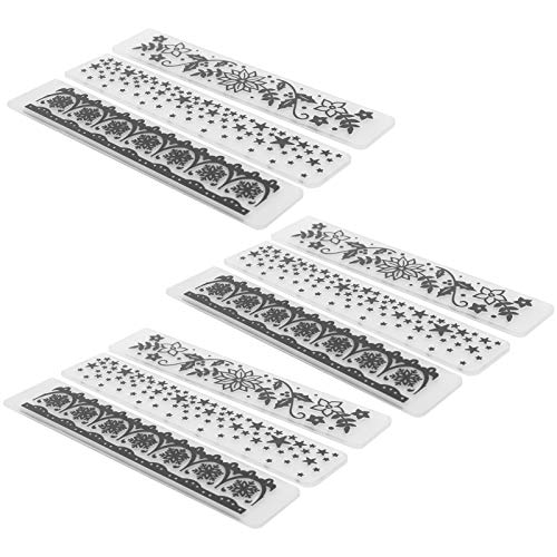 9Pcs Embossing Folder, DIY Plastic ConcaveConvex Embossed with Concave Convex Templates Folders Template Paper Crafts for Card Scrapbook Suitable Invitation