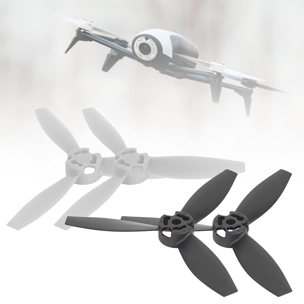 KIMISS 4 pezzi RC aereo accessori di ricambio Fit Bebop 2 eliche modificate per Bebop DroneType C (2 nero 2 bianco)