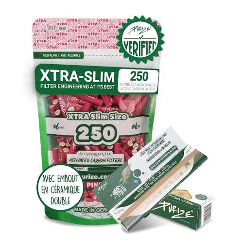 PURIZE® sac | 250 filtres à charbon actif XTRA Slim Size (kit spécial) rose