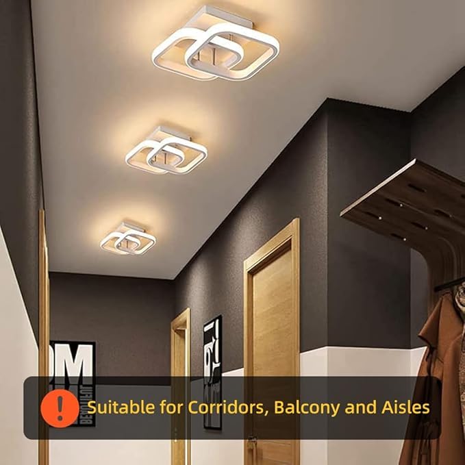 Image of 22W Modern Ceiling Light LED Acrylic Minimalism Square LED Ceiling Lamps for Hallway Office Bedroom Kitchen Living Room Ceiling Lights,Gu4