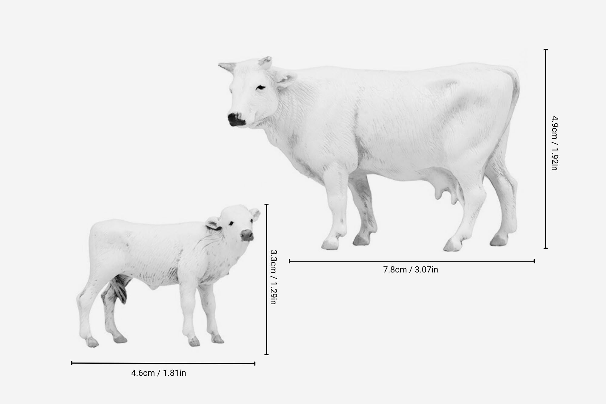 Moranduzzo Vache Et Veau H. Max 4,9 Cm Pour Crèche De 8 Cm Échelle 1:22 – Standard 8 – Figurines Incassables, Peintes à La Main, Produit Officiel, Fabriqué En Italie, Sculpteur M. Landi : Moranduzzo