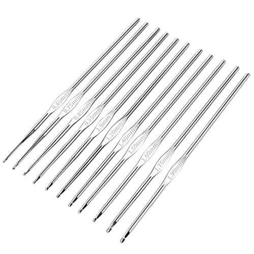 Cobee Crochet Hooks Set Steel - 12 Pieces of Small...