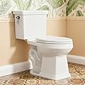 ABath 17" ADA Height Toilet Elongated with Soft Close Seat & 360° TSUNAMI Flush 1.28 GPF, WaterSense/1000g Map Certified, NANO CLEAN Ceramic, Two Piece Modern Toilets for Small Bathrooms, 12" Rough in