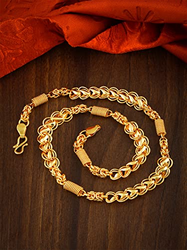 Stylish 1g Gold Stainless Steel Chain for Men