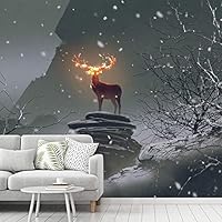 Wall Mural Wild Animals Removable Self-Adhesive Wallpaper Wall Decoration for Bedroom Living Room - 66x96 inches