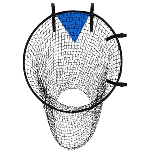 Red de tiro de fútbol al aire libre, red de objetivo de fútbol, práctica de entrenamiento, lanzar patadas, bolsa de fútbol, red plegable con correas ajustables (negro)