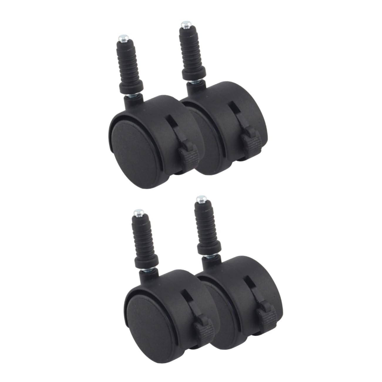 Lurrose 4pcs Office Chair Caster Wheels and Smooth Rolling Replacement Casters for Office Furniture Wheels Brake Suitable for Floor Types