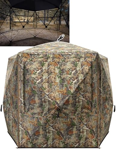 TIDEWE Hunting Blind 360°See Through with Flip-Up Entry Door