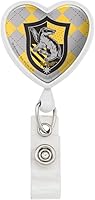 Vista 11 de Harry Potter Gryffindor Plaid Sigil Heart Lanyard Carrete retráctil Soporte para tarjeta de identificación