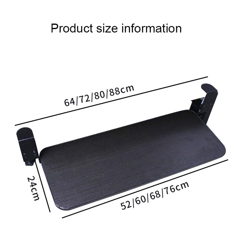 Vassoio per tastiera sotto la scrivania, piccolo cassetto estraibile per tastiera con morsetto a C, piattaforma scorrevole per casa e ufficio, accessorio per computer salvaspazio, design ergonomico