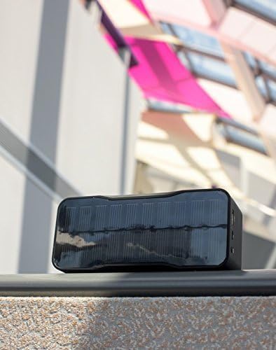 Back of the Reveal Solar Bluetooth Speaker showing the solar panel